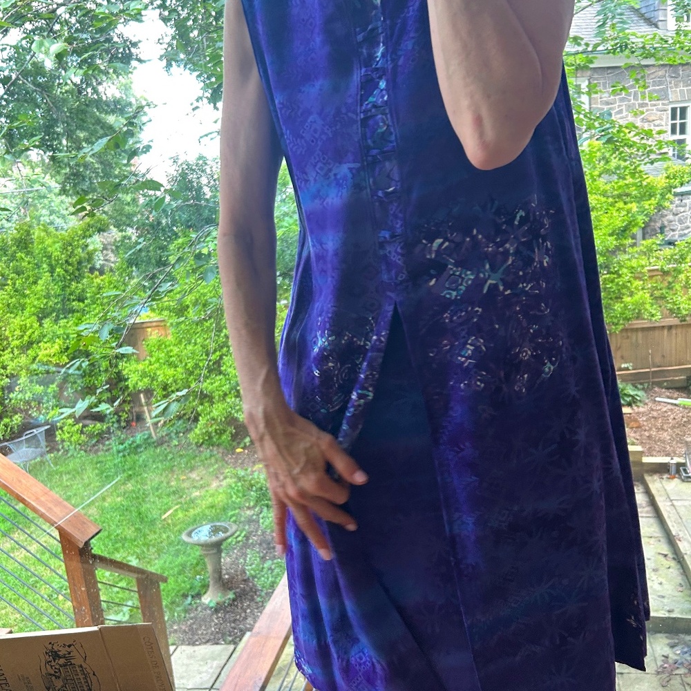 Beautiful Batik Shift Dress, Hand Made, Sabrina Shane Co of Seattle and London